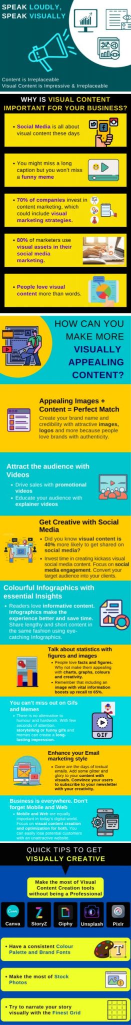 Making Infographics for visually appealing content